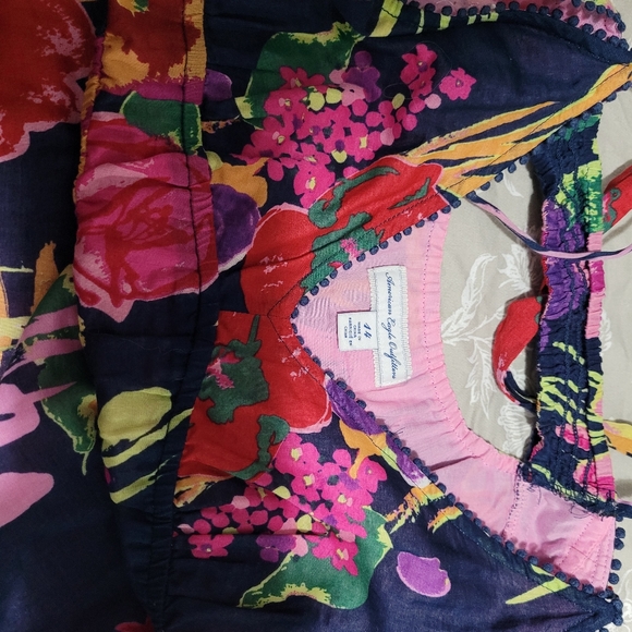 🎉HP🎉 American Eagle dress 14. Spaghetti strap light spring colorful floral. - Picture 8 of 8